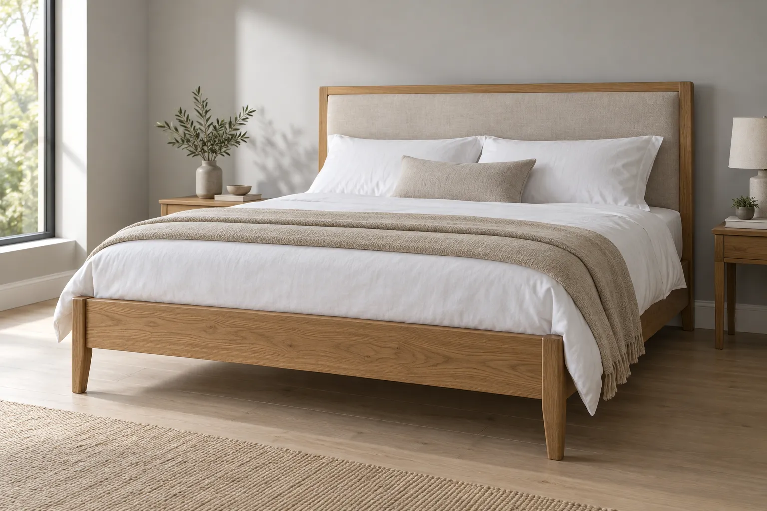 Letto Sabbia in rovere europeo